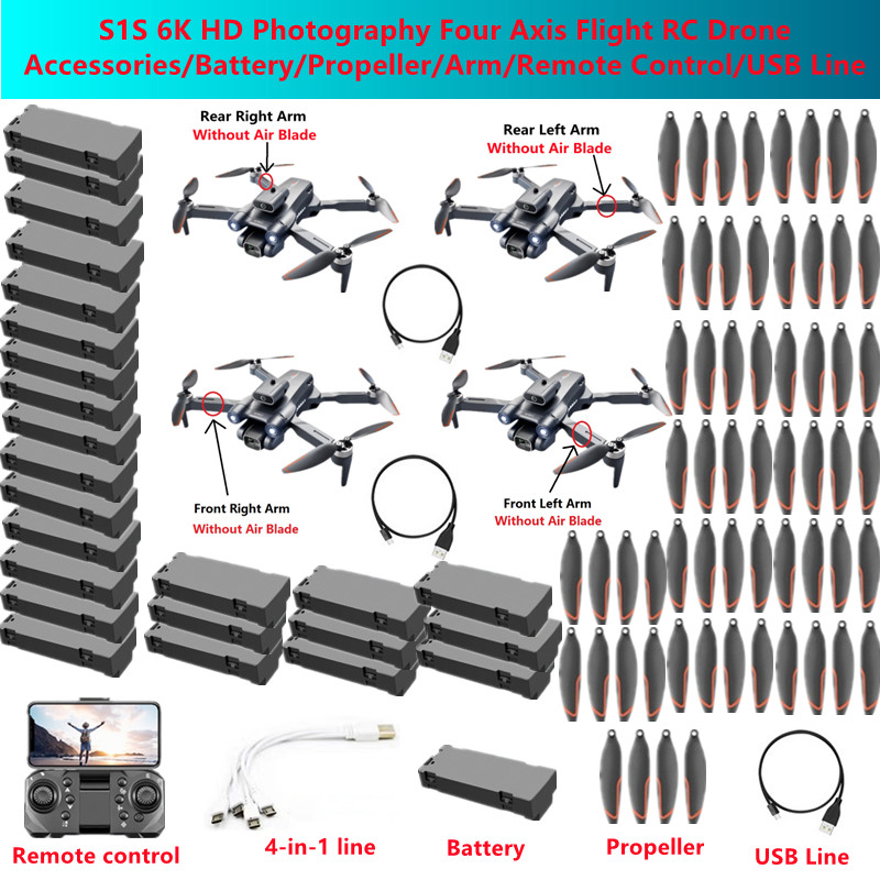 Drone Rc S1S - S1S 6K HD Fotografie Vierassige Vlucht