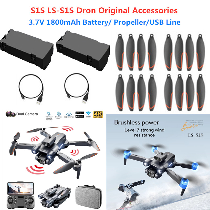 Drone Rc S1S - LS-S1S RC Drone Batterij 3.7V 1800mAh