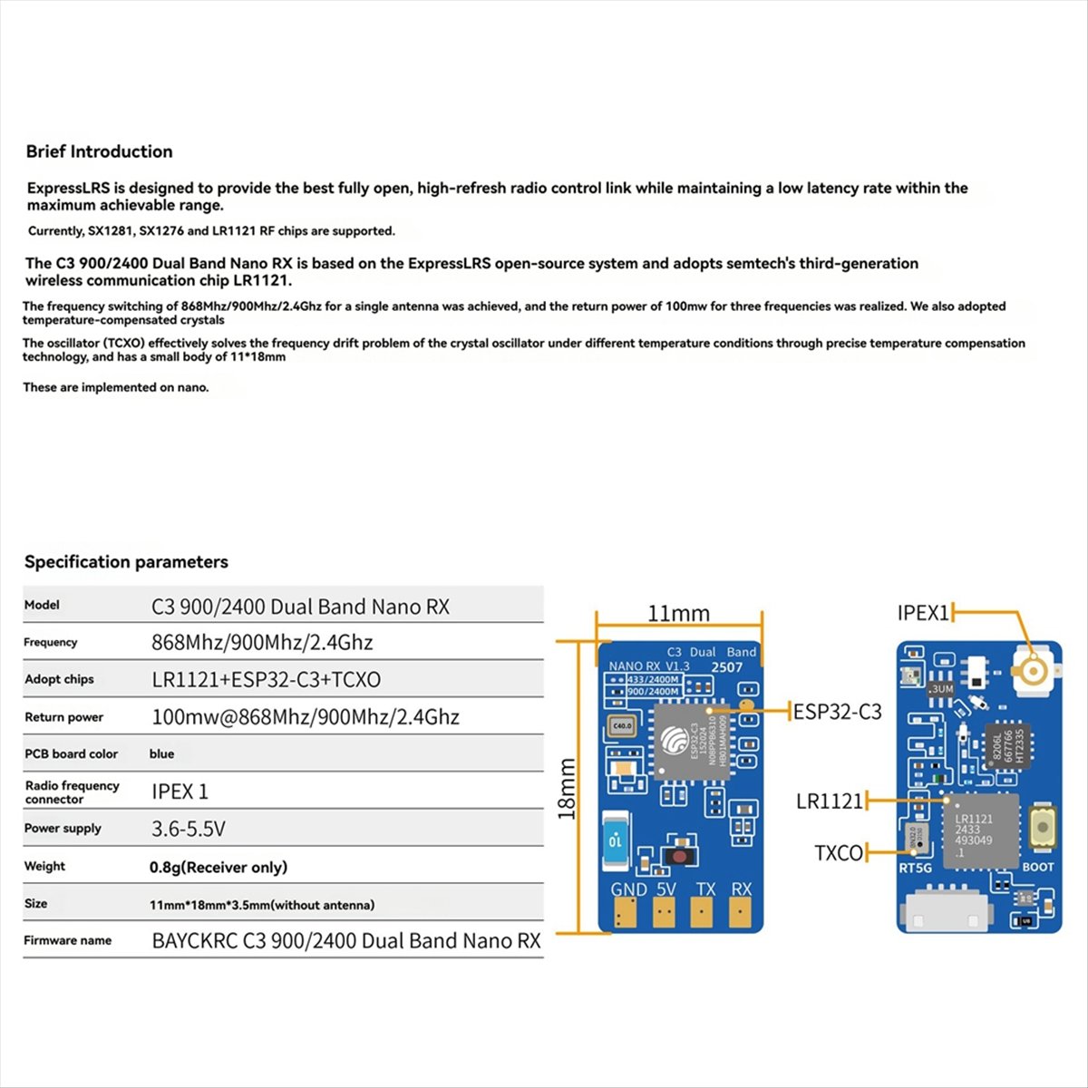 Drone Rc Frequency - Hete Aanbieding ELRS Dual Band Nano