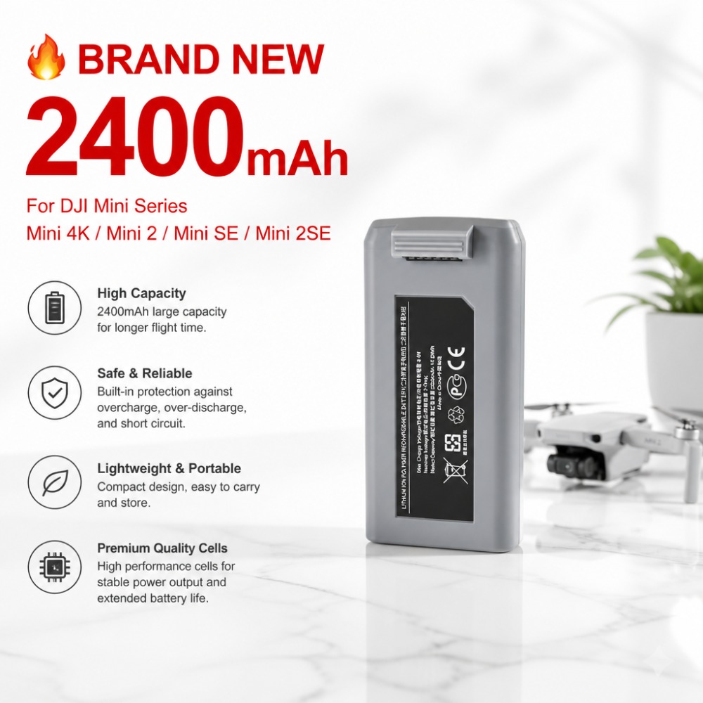 Drone Smart Rc - 2400mAh Batterij voor DJI Mini 4K/Mini