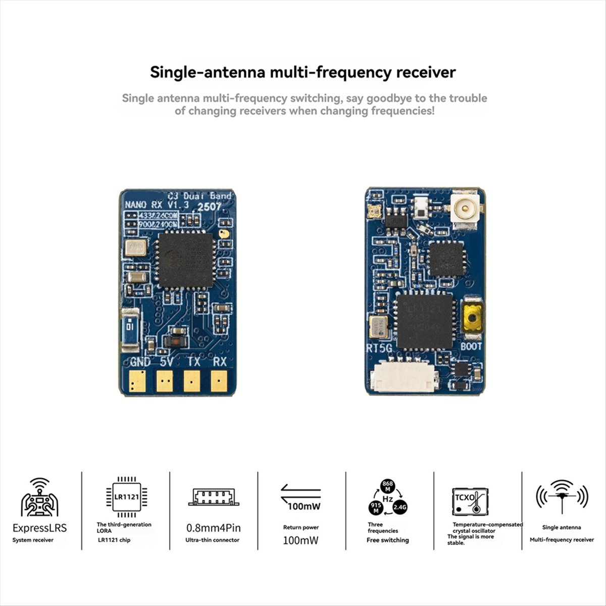 Drone Rc Frequency - L73A NIEUWE ELRS Dual Band Nano-ontvanger