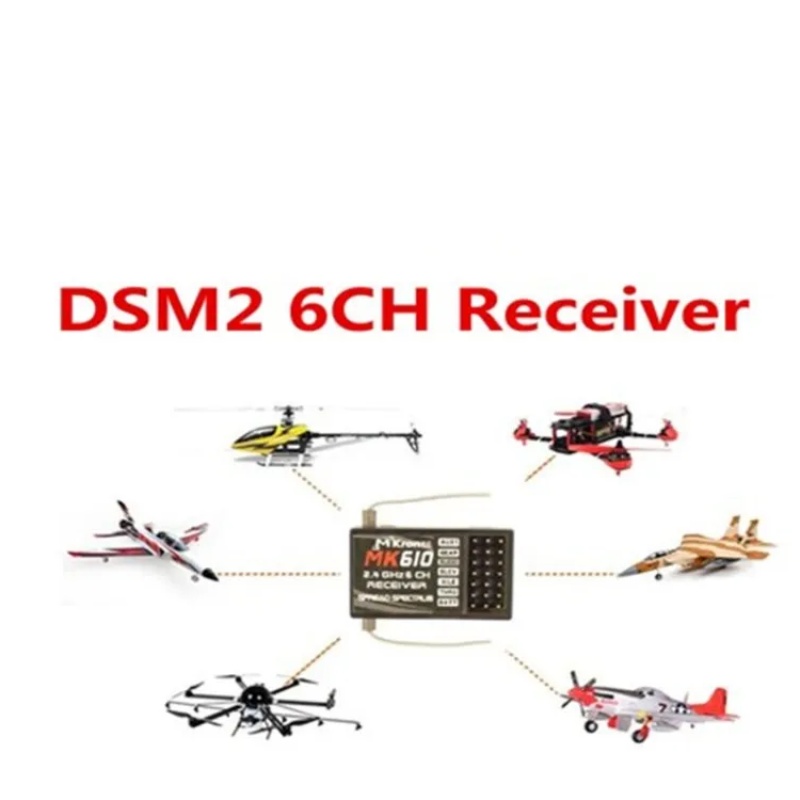 DSM2 MK610 AR6100 2.4G 6CH RC  - Drone Rc Receiver And Transmitter recensie en prijs