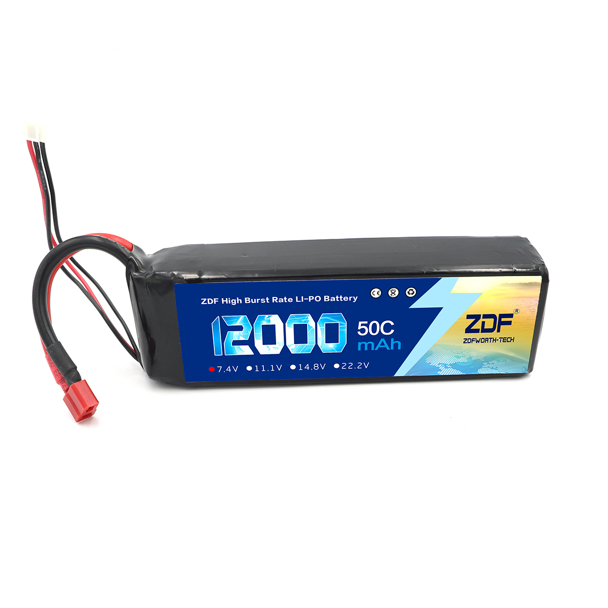 ZDF 7.4V Lipo 12000mAh 50C 2S  - Drone Rc Truck recensie en prijs