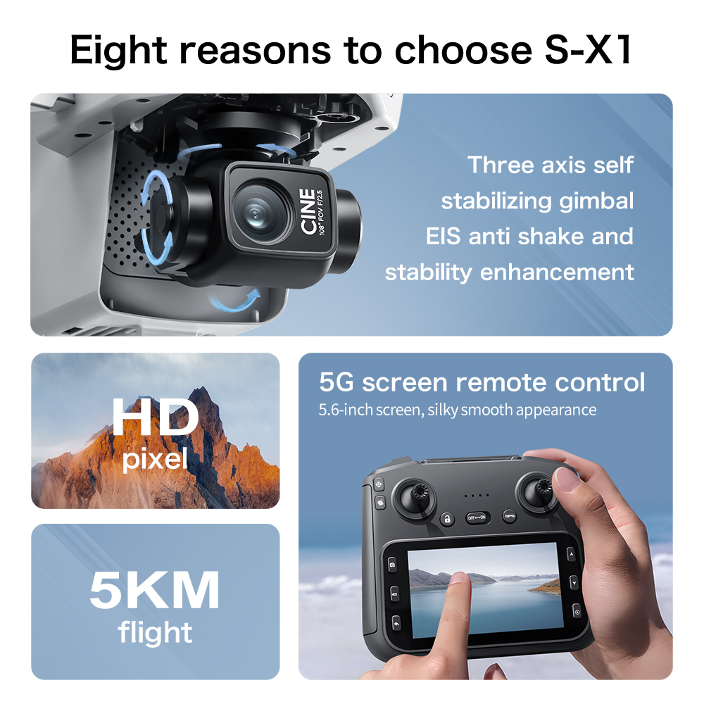 Lenovo S-X1 Drone 8K HD Profes - Drone Rc Harness recensie en prijs