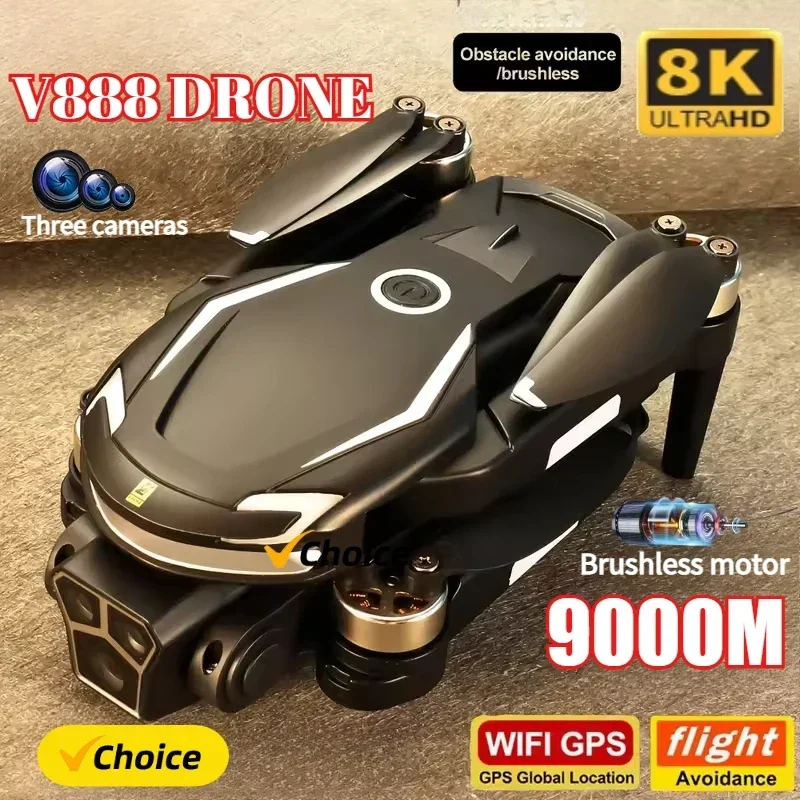 Nieuwe V888 Drone 8K GPS Driev - Drone Rc Harness recensie en prijs